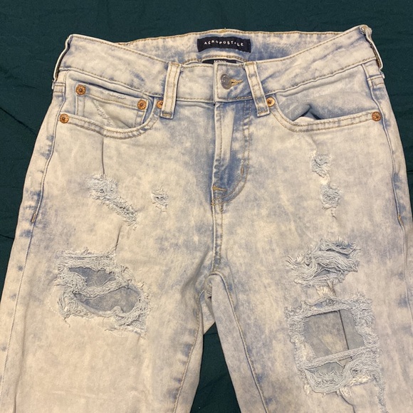 Boys (young man) Aeropostale skinny distress jeans bundle 27/28 - Picture 3 of 6